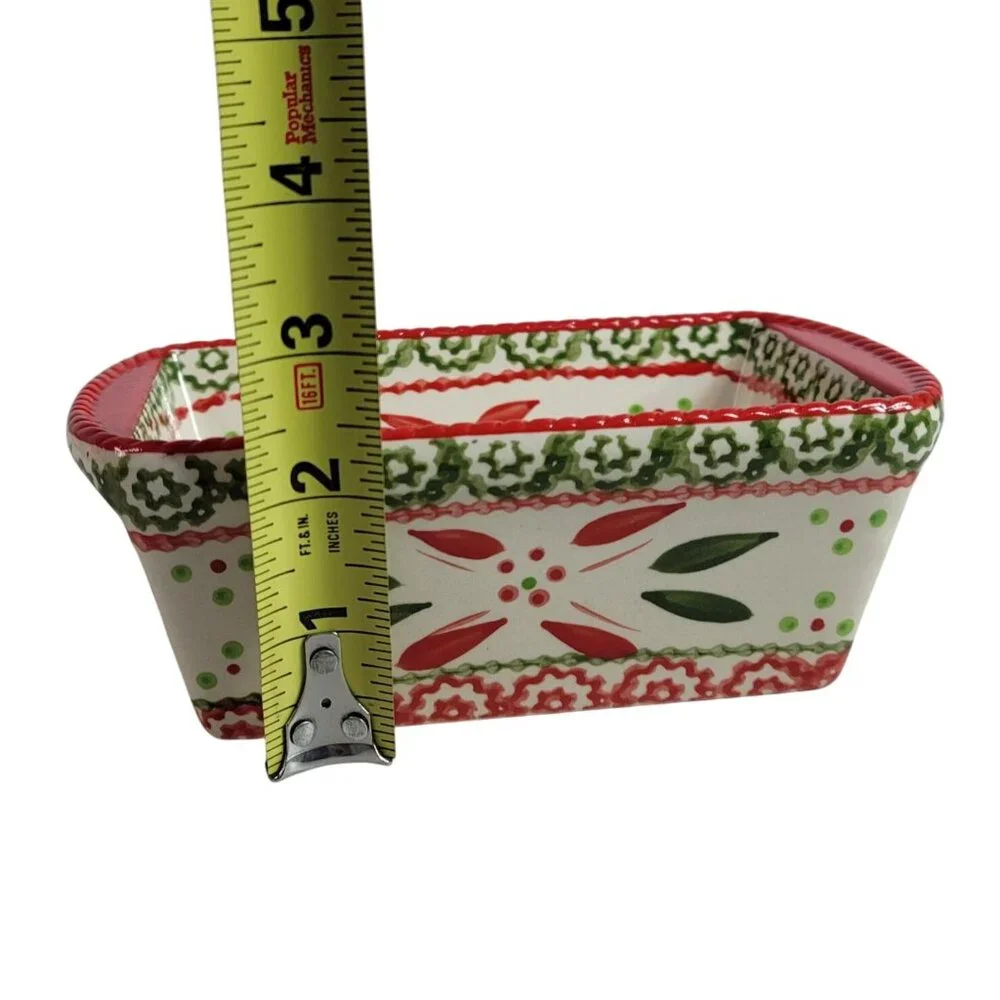 Temptations by Tara Holiday Christmas Mini Loaf Pan Lot of 2 Baking 12oz Lid